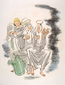 Humorous Wine Illustration 1946 by Julien Pavil