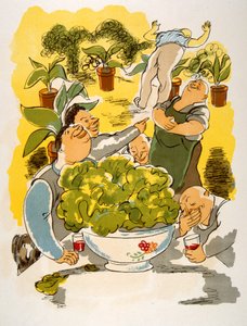 Humorous Wine Illustration 1946