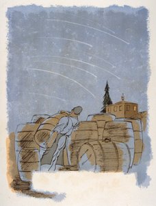 Humorous Wine Illustration 1946