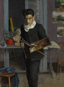 Self-portrait of the artist in his studio, 1898