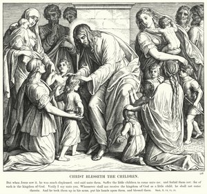 Christ Blesses the Children by Julius (after) Schnorr von Carolsfeld