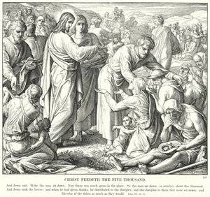 Christ Feeds the Five Thousand by Julius (after) Schnorr von Carolsfeld