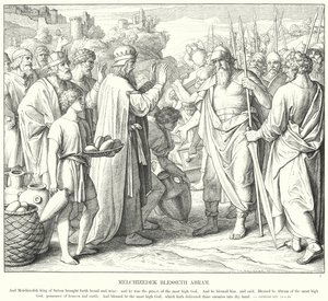 Melchizedek Blesses Abram by Julius (after) Schnorr von Carolsfeld