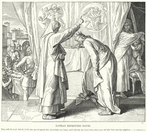 Nathan Reproving David by Julius (after) Schnorr von Carolsfeld