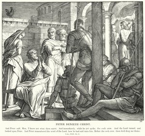 Peter Denies Christ by Julius (after) Schnorr von Carolsfeld