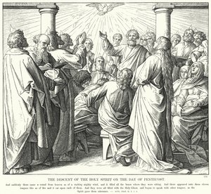 The Descent of the Holy Spirit on the Day of Pentecost by Julius (after) Schnorr von Carolsfeld