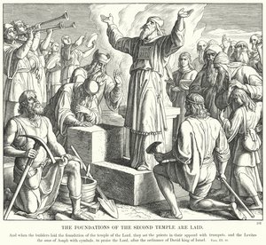 The Foundations of the Second Temple are Laid by Julius (after) Schnorr von Carolsfeld