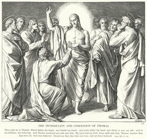 The Incredulity and Confession of Thomas by Julius (after) Schnorr von Carolsfeld