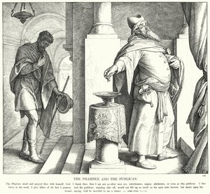 The Pharisee and the Publican by Julius (after) Schnorr von Carolsfeld