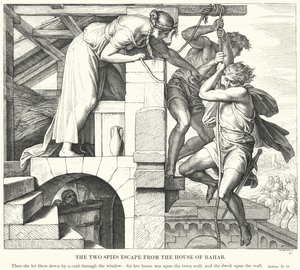The Two Spies Escape from the House of Rahab by Julius (after) Schnorr von Carolsfeld