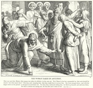 The Woman Taken in Adultery by Julius (after) Schnorr von Carolsfeld