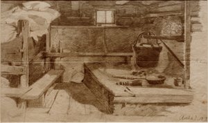 Interior of a Farmhouse by Julius Adam