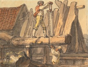 Sawed into Planks by Julius Caesar Ibbetson