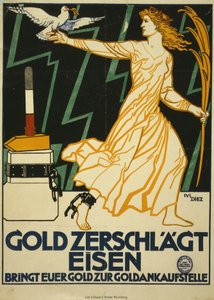 Gold Smashes Iron. Bring Your Gold to the Gold Purchasing Center by Julius Diez