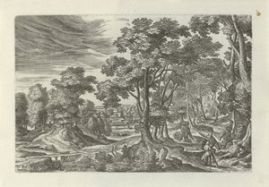 Landscape with Attack on the Traveler (Series: Landscapes with Scenes from the Parable of the Good Samaritan)