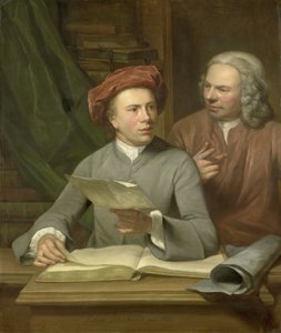 Self Portrait (Standing beside the Artist is his Father and Teacher Jan Maurits Quinkhard)