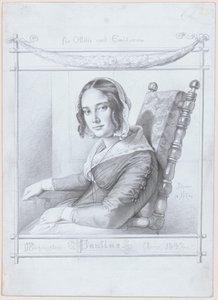 Pauline, the Wife of the Artist by Julius Hubner