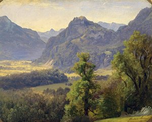 The Inn Valley near Brannenburg by Julius Lange