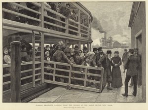 Russian Emigrants Landing from the Tender at the Barge Office, New York