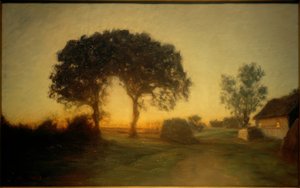 The Two Oaks. From the Area Near Vallø