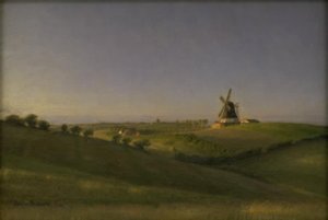 Landscape at Kolding, Jutland, at Sunset