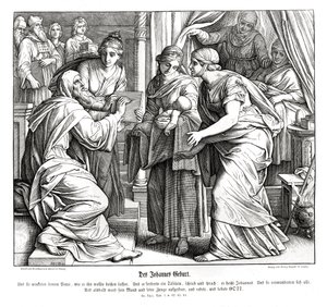 Birth of John, Gospel of Luke by Julius Schnorr von Carolsfeld