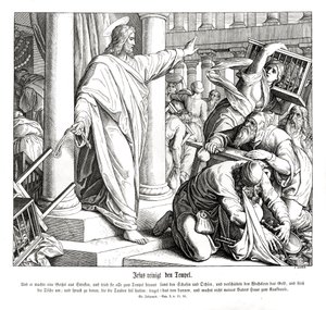 Cleansing of the temple, Gospel of John by Julius Schnorr von Carolsfeld