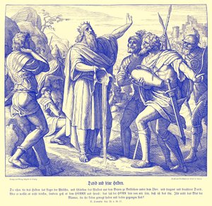 David and the three mighty men, 2 Samuel by Julius Schnorr von Carolsfeld
