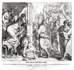 David is Despised by Michal, 2 Samuel by Julius Schnorr von Carolsfeld