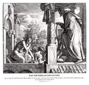 David Sees Bathsheba on the Roof by Julius Schnorr von Carolsfeld