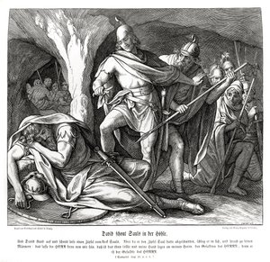David spares Saul