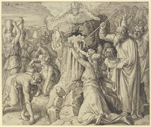 The Children of Israel are Fed and Given Drink in the Wilderness by Julius Schnorr von Carolsfeld