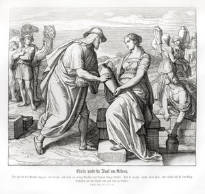 Eliezer and Rebecca at the Well by Julius Schnorr von Carolsfeld