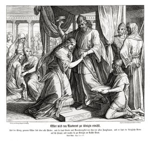 Esther Is Made Queen, Esther by Julius Schnorr von Carolsfeld