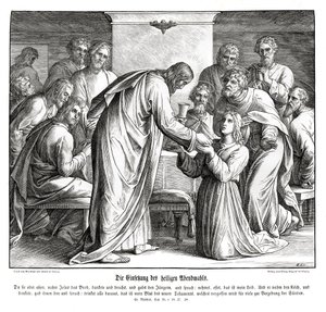 Eucharist, Gospel of Matthew by Julius Schnorr von Carolsfeld