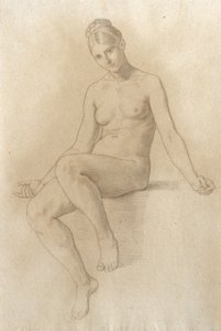 Female Nude by Julius Schnorr von Carolsfeld