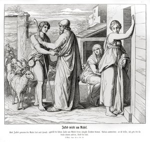Jacob asks Laban for Rachel as his wife, Genesis