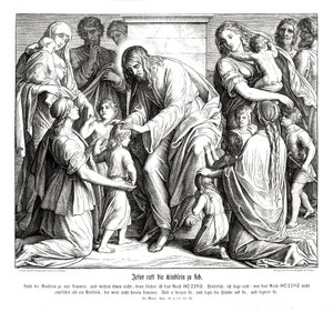 Jesus calls the children to him, Gospel of Mark by Julius Schnorr von Carolsfeld