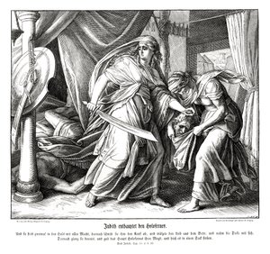 Judith beheads Holofernes, book of Judith by Julius Schnorr von Carolsfeld