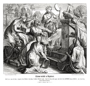 King Solomon Falls into Idolatry by Julius Schnorr von Carolsfeld