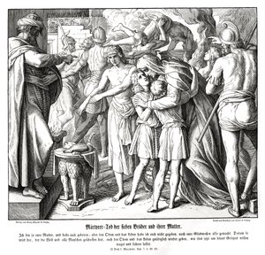 Martyrdom of the Seven Sons, 2 Maccabees by Julius Schnorr von Carolsfeld