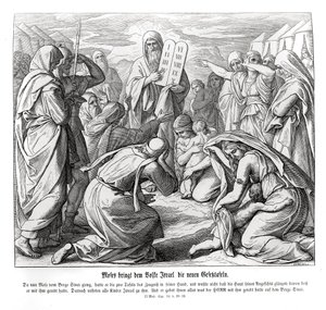 Moses Delivers the Commandments, Exodus by Julius Schnorr von Carolsfeld