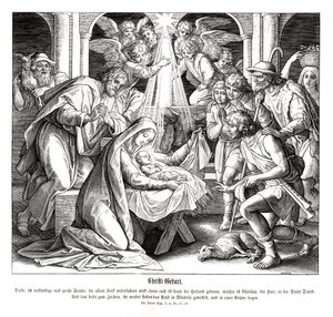 Nativity, Gospel of Luke by Julius Schnorr von Carolsfeld