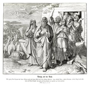 Noah and his family after the flood, Genesis by Julius Schnorr von Carolsfeld