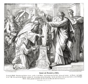 Paul and Barnabus in Lystria, Acts of the Apostles by Julius Schnorr von Carolsfeld