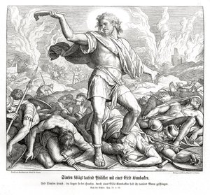 Samson Slays a Thousand Philistines, Judges by Julius Schnorr von Carolsfeld