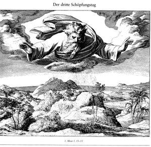 The Third Day of Creation from Die Bibel in Bildern, 1852-1860 by Julius Schnorr von Carolsfeld