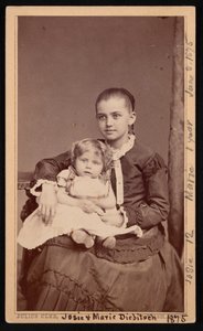 Group Portrait of Herman Henry Diebitsch Children, Marie and Josephine Josie