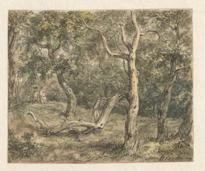 A Couple Seated in the Woods by Jurriaan Andriessen