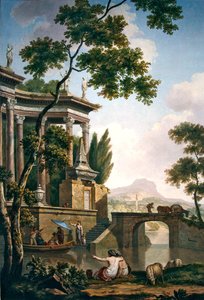 Arcadian Landscape with a Funerary Monument